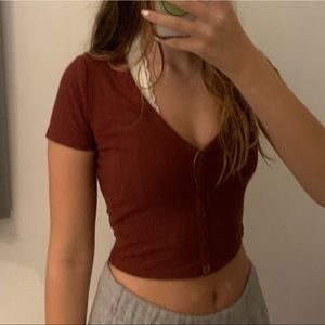 FOREVER 21 Button up top Size S